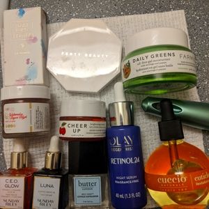 Skin care treatments. Face serums, primes, cuticule treatments, deep moisturizs.